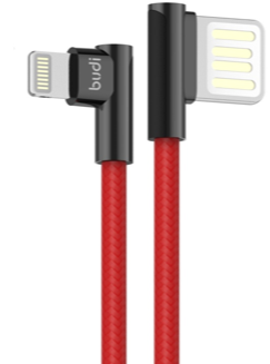 USB To Type C/Iphone/Micro 2.4A 1M Zinc Shell Braided Charging Cable Black-Red