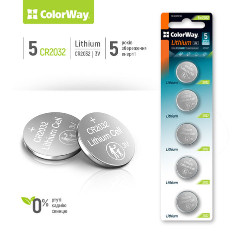 Long-Lasting Coin Batteries (5) - CR2032 Lithium Power