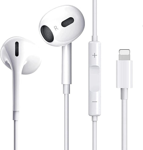 Pop-Up Wired Earphones for iPhone 14/14ProMax/13Pro/13/12/11Pro/SE/XR/X/8/7 (White)