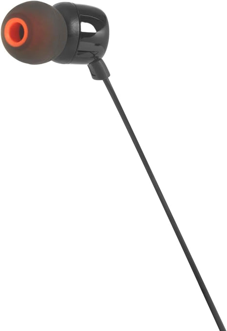 JBL Tune T110 Wired In-Ear Headphones With Remote & Mic - Black