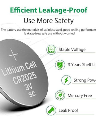 Panasonic CR2025 Lithium Coin Battery - 1 pack, 3 Pack