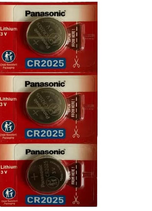 Panasonic CR2025 Lithium Coin Battery - 1 pack, 3 Pack