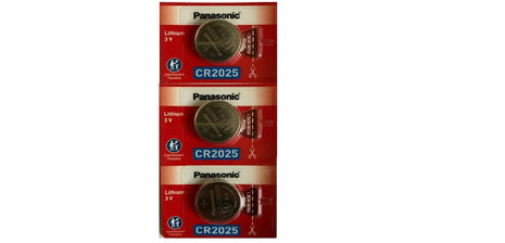 Panasonic CR2025 Lithium Coin Battery - 1 pack, 3 Pack