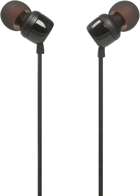 JBL Tune T110 Wired In-Ear Headphones With Remote & Mic - Black