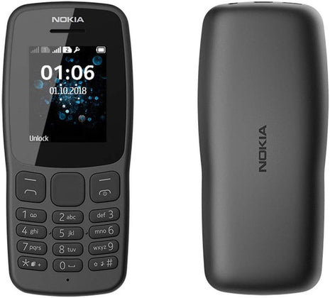 Nokia 106: Affordable Dual SIM 2G Feature Phone ( Black )