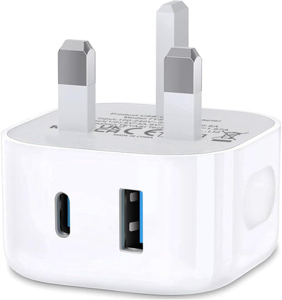 20W Type-C PD+USB Wall Charger (UK Plug)