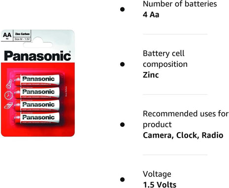 Panasonic AA Batteries (4 Pack)