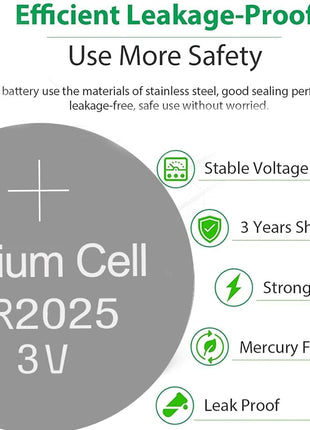 Panasonic CR2025 Lithium Coin Battery - 1 pack, 3 Pack