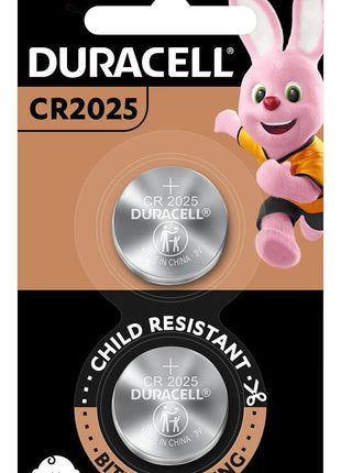 Duracell CR2025 Lithium Coin Battery (2 Pack) | Child Safe