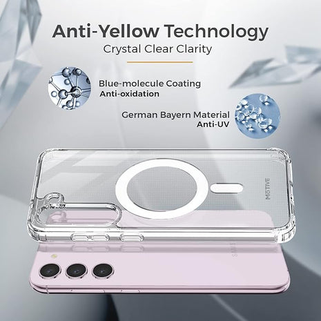 Clear Magnetic Phone Case for Samsung S23, S23+, S23 Ultra