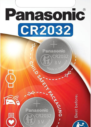 Panasonic Lithium Coin Battery CR2032 - 2 Pack