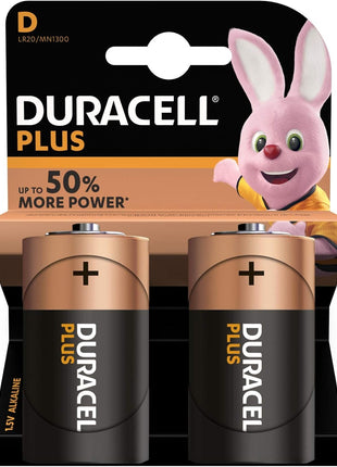 Duracell D Batteries (2 Pack) | Long-Lasting Alkaline