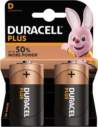 Duracell D Batteries (2 Pack) | Long-Lasting Alkaline