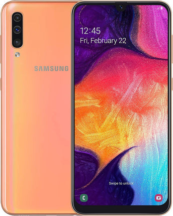 Samsung Galaxy A50 128GB - Unlocked Smartphone with Super AMOLED Display, Triple Camera System, and Long Battery Life - Orange