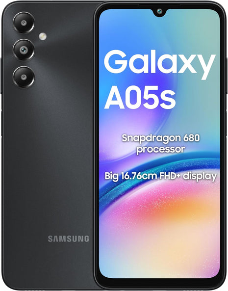 Samsung Galaxy A05s (4GB, 128GB Storage) | 50 MP Main Camera | Snapdragon 680 | 5000 mAh Battery (Black)