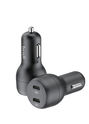 Dual Type C port PD40W Car charger With Type c to lightning/Type c to type c PD cable