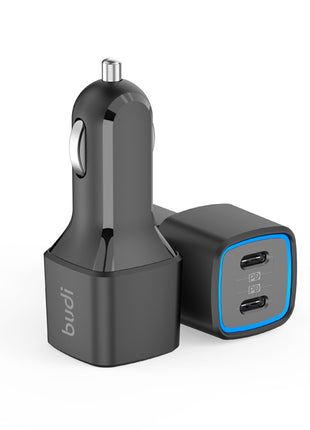 Dual ports Blue Indicator Car Charger PD20W QC18W