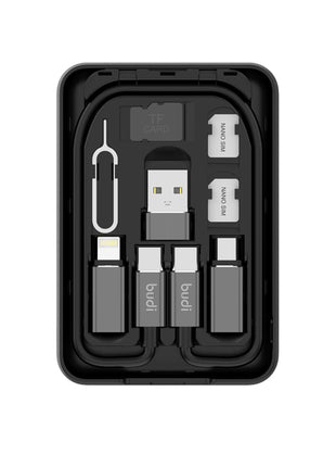 5000 mAh 5V2.4A Powerbank Black With Sim Kit And Multi Cable (6 IN 1) Support - Black