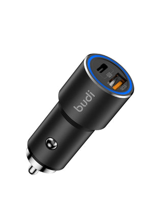 Aluminium Shell dual port Car Charger With Quick Charge 3.0 Support