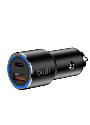 Aluminium Shell dual port Car Charger With Quick Charge 3.0 Support