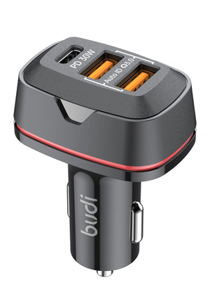 Dual QC 3.0 and USB-C PD Car Charger