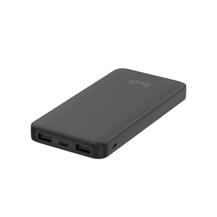 10000mAh 20W Power Bank: Fast Charging with Micro USB, Lightning & Type-C Ports (Black)