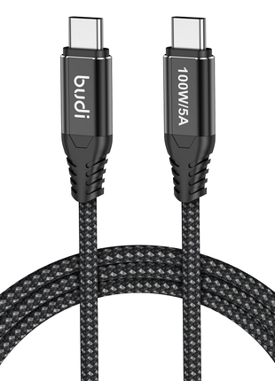 USB C TO C 1.5M/3M PD 100W 5A Aluminium Braided Black Fast Charging Cable