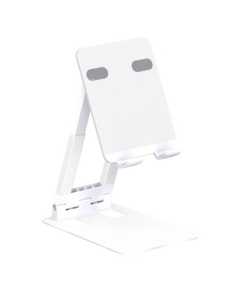 Metal Foldable White Tablet Holder With Height Adjustments