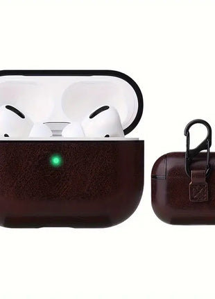 Stylish Leather Case forAirPods Pro (1st and 2nd Generation) , Front LED Visible, 360° Protection, Portable, Slim Fit, Fashionable