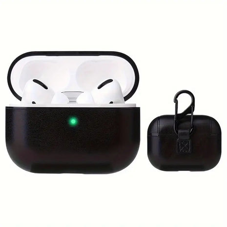 Stylish Leather Case forAirPods Pro (1st and 2nd Generation) , Front LED Visible, 360° Protection, Portable, Slim Fit, Fashionable