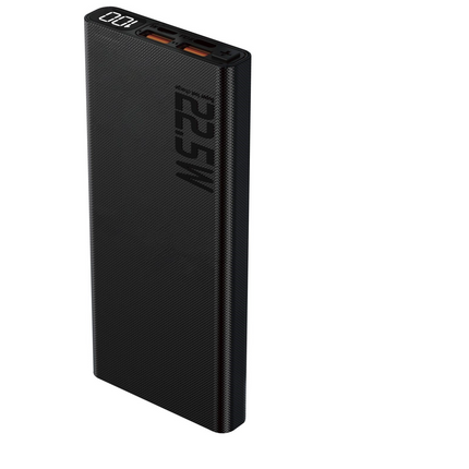 10000mAh Power Bank: 22.5W Dual Port (USB-C & USB) Fast Charging  - Black