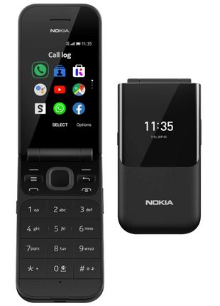 Nokia 2720 2.8 Inch UK SIM-Free Feature Phone - Classic Flip with Modern Features-Black