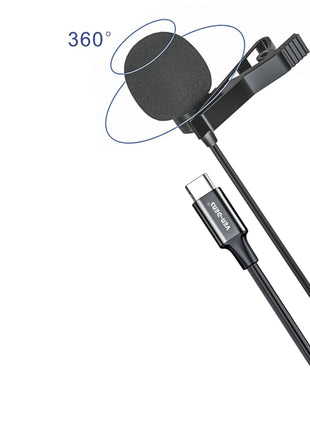 Clip-on Lavalier Microphone with Secondary Mic & Monitoring Input for Smartphones & Tablets