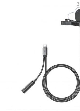 Clip-on Lavalier Microphone with Secondary Mic & Monitoring Input for Smartphones & Tablets