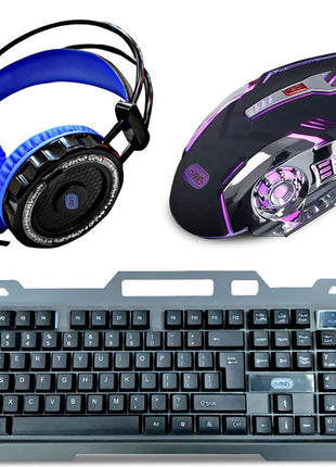 Gaming Keyboard Mouse and Headset Combo 3 in 1 Gaming Set