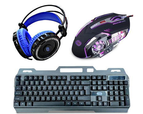 Gaming Keyboard Mouse and Headset Combo 3 in 1 Gaming Set