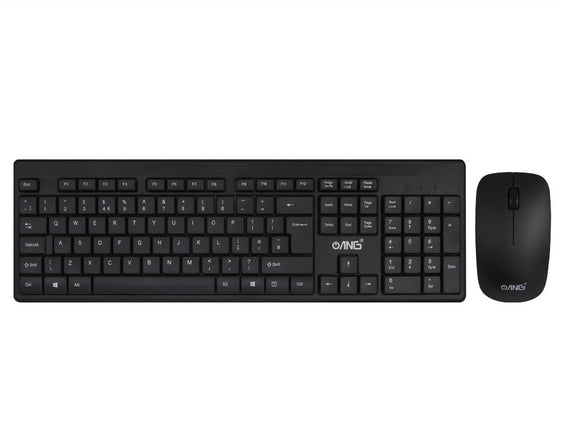 Sleek Black Wireless Keyboard and Mouse Combo – Ultra-Slim, Quiet Typing, and Ergonomic Design