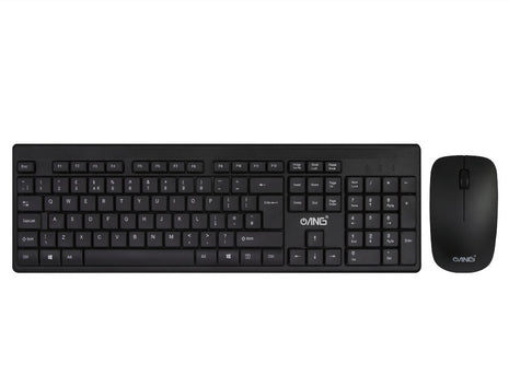 Sleek Black Wireless Keyboard and Mouse Combo – Ultra-Slim, Quiet Typing, and Ergonomic Design