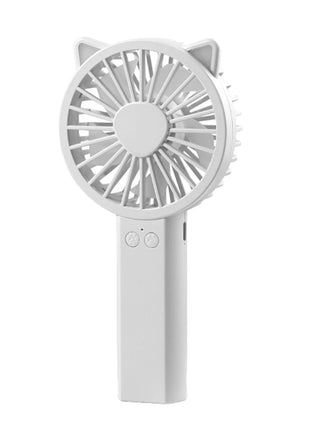 Mini Cat Fan: Portable, Rechargeable, 2 Speeds & Night Light