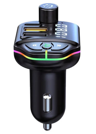 A10 Wireless FM Transmitter With USB-C Fast Car Charger Black