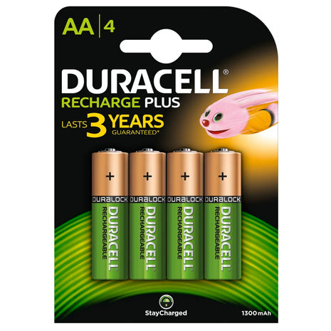 Duracell AA 1300mAh NiMH Rechargeable Batteries (4 Pack)