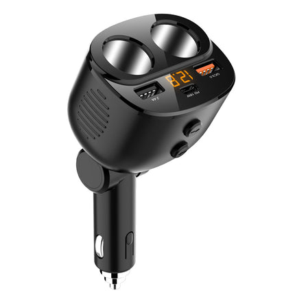 112W Dual Socket FM In-Car Charger with Extension FM9