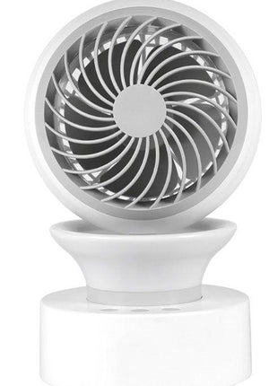 Rechargeable Desk Fan: 3 Speeds, Tilt, LED Light, Quiet!