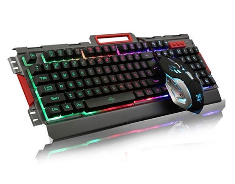 Ultimate Gaming Keyboard and Mouse Combo – USB Wired, Durable Switches, and Dynamic RGB Lighting