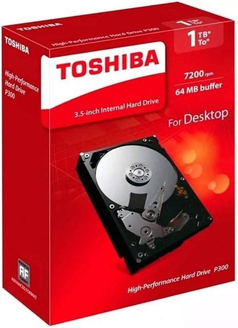 TOSHIBA P300 HDWD110UZSVA 1TB 3.5" 7200RPM 64MB CACHE SATA III INTERNAL HDD