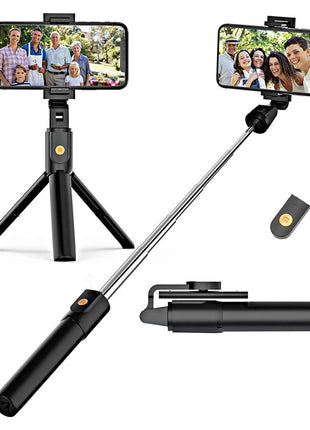 3-in-1 Bluetooth Selfie Stick with Tripod and Ring Light for Smartphones