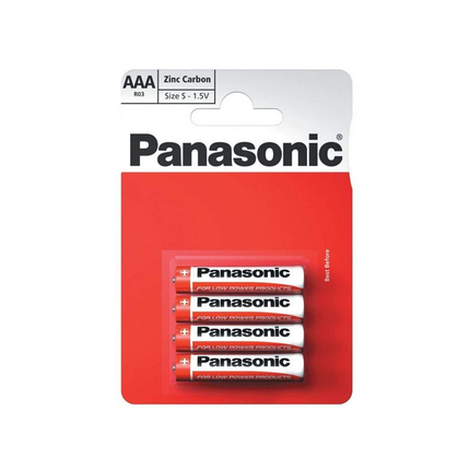 Panasonic AAA Zinc Batteries (4 Pack)