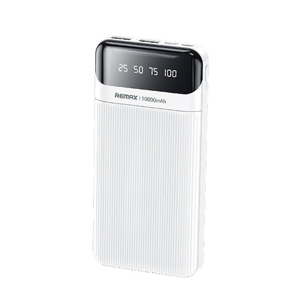 10000mAh Power Bank (White): 2.1A, Cable Included