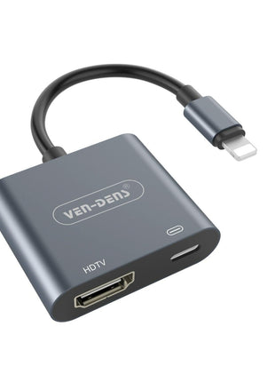 Lightning to HDTV Adapter With PD Port - Black